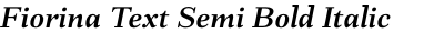 Fiorina Text Semi Bold Italic